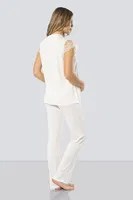 Hamile/Lohusa Pijama Takımı Türen 3294/KREM Krem görsel 4