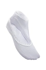 ITALIANA İtaliana Biye Dantelli Pamuklu Beyaz Suba Babet Çorap