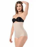 Kadın Lazer Kesim Yüksek Bel Slip Külot Korse Form Angel 2003 Ten