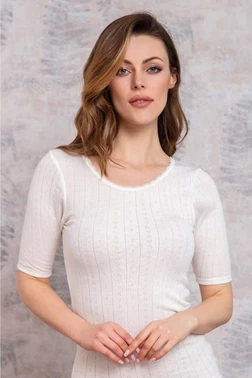 Goldenbay Kadın O-yaka Kısa Kollu Üst Termal Sıcak Tutan Içlik Goldenbay 8545