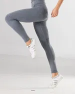 Kadın Sporcu Tayt Fitness Ve Günlük Kullanım Iç Göstermez Örme Seamless Dikişsiz Miss Fit 34545 Gri görsel 13