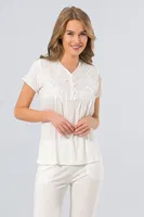 Kısa Kollu Pijama Türen 3236/KREM detay görünüm