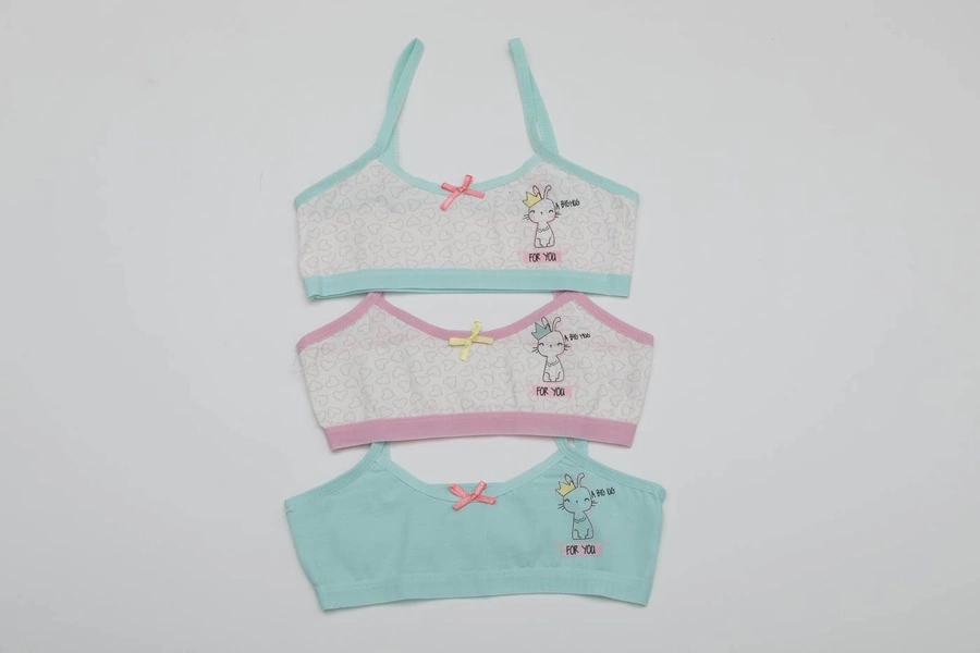Kiz çocuk Likralı Büstiyer (3 lü Paket) 4624-F Öztaş