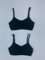 Kız Çocuk Süngerli Büstiyer (2 li Paket) 40001-E Öztaş Siyah