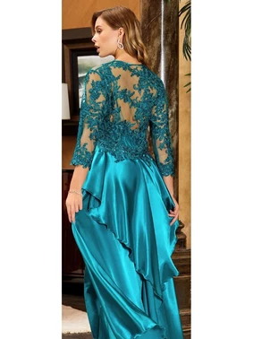 Jeremi 6'lı Saten Dantelli Gecelik Sabahlık Takımları Seti Jeremi 995 - Alternatif Görünüm