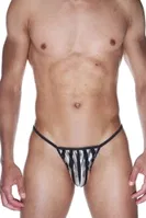 La Blinque Erkek Çizgili G-String Çamaşır 15525 Siyah