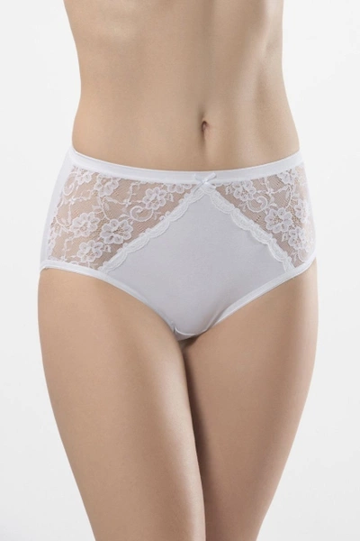 Likralı Dantelli Külot (2'li Paket) Türen 282/BEYAZ