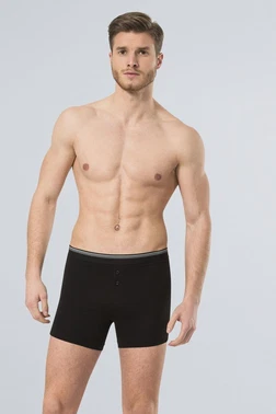 Türen Likralı Düğmeli Boxer (2'li Paket) Türen 135/SİYAH