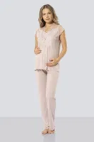 Lohusa Hamile Pijama Takımı Türen 3294/PUDRA Pudra