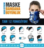 Maske Bandana Boyunluk: Head Extreme 12 Fonksiyon Devil farklı açı
