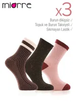 3lü Simli Soket Çorap Miorre 001-000264 Asorti