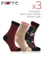 Bayan Soket Çorabı 3 Adet Miorre Asorti