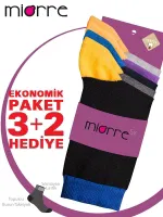 Miorre 5 'li Pamuklu Bayan Çorabı Mor No.2 Asorti