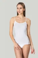 Modal İnce Askılı Korsajlı Atlet Miss Fit 16646 Beyaz