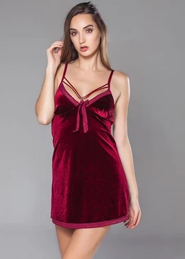 Moonlight Moonlight Kadife Fantazi Siyah Gecelik 288