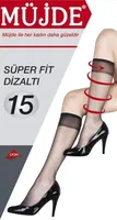 Müjde Fit 15 Dizaltı Çorap Siyah (500)