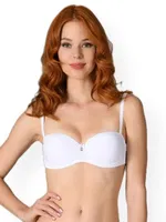 NBB Sırtı Şeffaf Yarı Destekli Sütyen 3586 Beyaz görsel 5