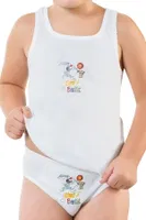 Öztaş 3099-G Erkek çocuk Baskili Atlet Ve Slip Takımı Beyaz