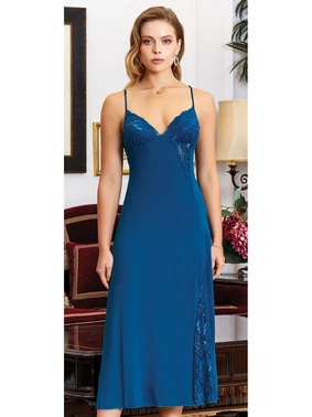 Jeremi Penye 6'lı Dantelli Gecelik Sabahlık Takımları Seti Jeremi 835 - Alternatif Görünüm