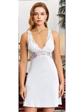 Jeremi Penye 6'lı Dantelli Gecelik Sabahlık Takımları Seti Jeremi 875 - Alternatif Görünüm