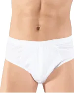 Penye Erkek Slip Külot Lüx DRM 171 Beyaz detay görünüm