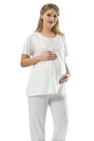 Penye Hamile Pijama Sistina 1606 Ekru