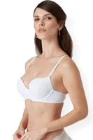 Pierre Cardin Viviane Double Push Up Micro Sütyen 6105 Beyaz detay görünüm