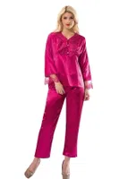 Saten Pijama Sistina 1595 Fuşya