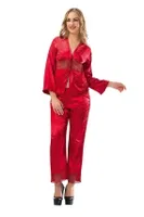 Sistina 1601 Saten Pijama Takımı Kırmızı