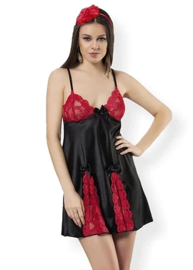 Sistina Sistina Tek Parça Saten Gecelik M-309