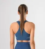 Spor Büstiyer Örme Seamless Dikişsiz Yoga Fitnes Plates Miss Fit 11178 Mavi detay görünüm