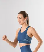 Spor Büstiyer Örme Seamless Dikişsiz Yoga Fitnes Plates Miss Fit 11178 Mavi görsel 8