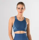 Spor Büstiyer Örme Seamless Dikişsiz Yoga Fitnes Plates Miss Fit 11178 Mavi görsel 9