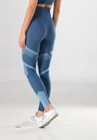 Spor Kadın Tayt Fitness Günlük Kullanım Iç Göstermez Örme Seamless Dikişsiz Soft Miss Fit 34549 Mavi farklı açı