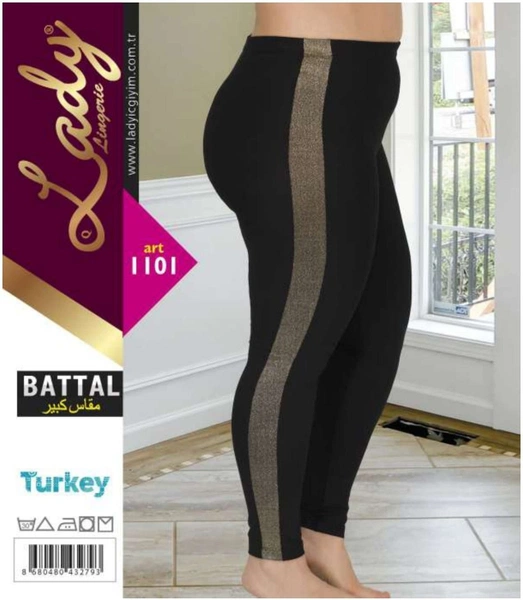 Battal Beden Yanları Şeritli Tayt Lady 1101