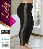 Battal Beden Yanları Şeritli Tayt Lady 1101 Görsel
