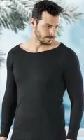 Termal Uzun Kol Erkek Fanila Lüx DRM 915 Siyah