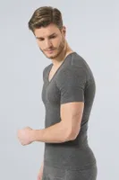 Termal V Yaka Kısa Kol (UNISEX) Türen 191/GRİ Gri detay görünüm