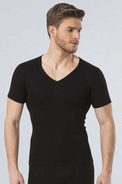 Termal V Yaka Kısa Kol (UNISEX) Türen 191/SİYAH