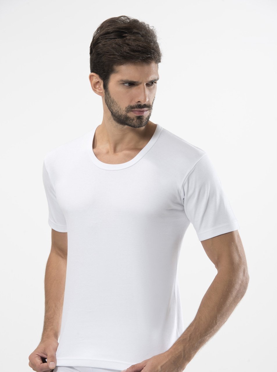 Türen Erkek İnterlok O yaka Fanila 106/BEYAZ