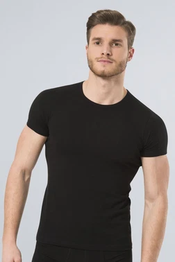 Türen Türen Erkek Likralı T-Shirt 169/SİYAH