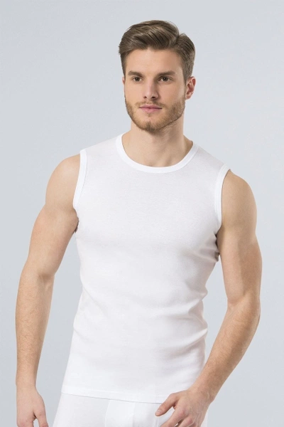 Türen Erkek Spor O yaka Atlet (2'li Paket) 134/BEYAZ