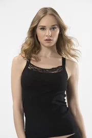 Türen Türen Kadın Dantelli İp Askılı Kaşkorse (2'li Paket) 202/SİYAH