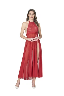 Sistina Uzun Yırtmaçlı Dantel Gecelik Sistina 057