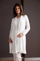 Yeni İnci BPJ109 3lü Hamile Lohusa Pijama Takımı Ekru