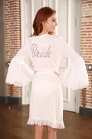 Yeni İnci BPJ182 Viskon Bride Sabahlık Ekru detay görünüm