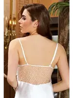 2'li Uzun Saten Güpürlü Gecelik Sabahlık Takım Jeremi 3047 farklı açı