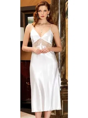 Jeremi 6'lı Saten Dantelli Gecelik Sabahlık Takımları Seti Jeremi 1040 - Alternatif Görünüm