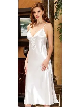 Jeremi 6'lı Saten Dantelli Gecelik Sabahlık Takımları Seti Jeremi 1050 - Alternatif Görünüm