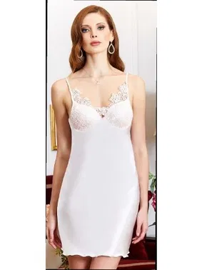 Jeremi 6'lı Saten Dantelli Gecelik Sabahlık Takımları Seti Jeremi 950 - Alternatif Görünüm